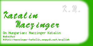 katalin maczinger business card